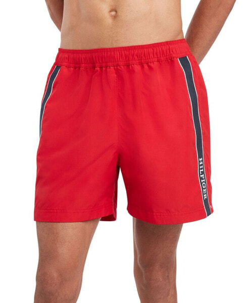 Men's Medium Length Drawstring 5" Swim Trunks