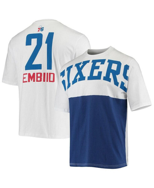 Men's Joel Embiid White Philadelphia 76ers Yoke T-shirt