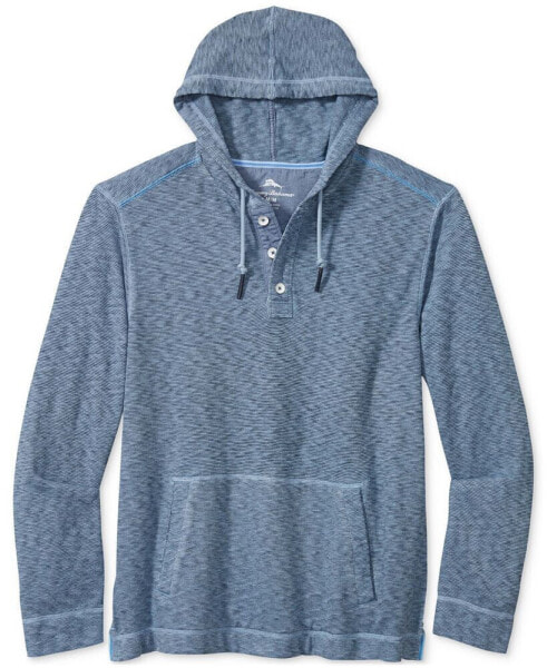 Men's Salt And Sea Textured Stripe Baja Hoodie