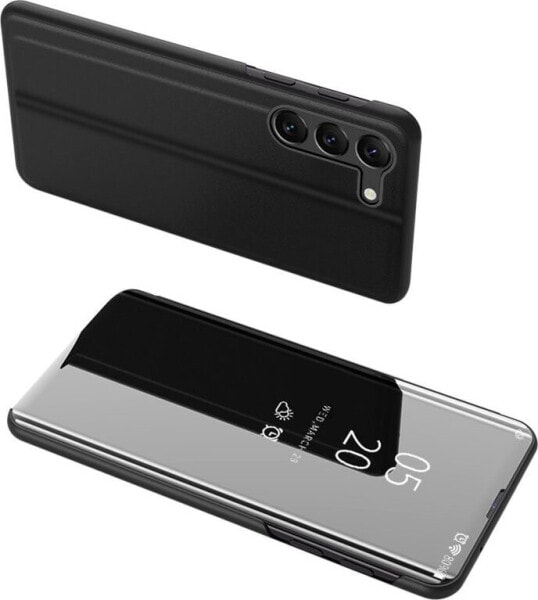 Hurtel Clear View Case etui do Samsung Galaxy S23+ pokrowiec z klapką czarne