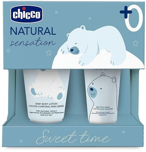 Chicco Natural Sensation Sweet Time Set (Gesichtscreme 50ml + Körperlotion 150ml)