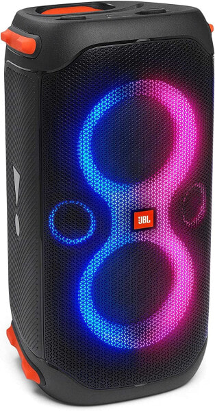 JBL PartyBox 110 in Black - Portable and Rolling Bluetooth Party Speaker with Light Effects - Splashproof Mobile Music Box with Battery