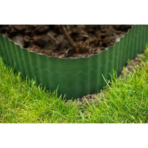 Grne Rasenkante aus Polyethylen H15 cm * 9 Meter
