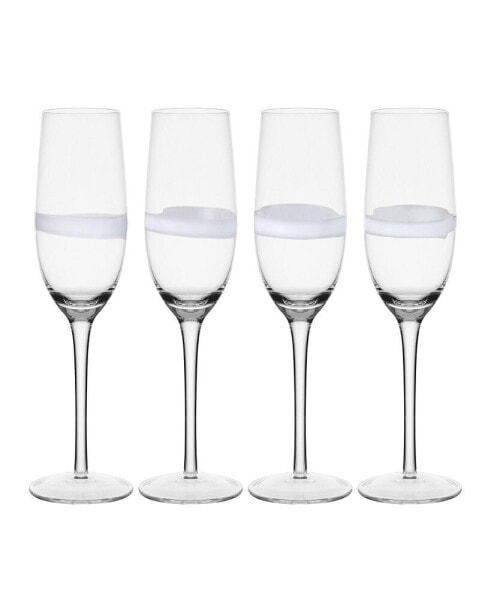 Organic Band 8-oz Flutes 4-Piece Set