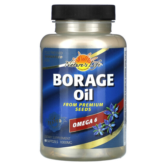 Borage Oil, 1,000 mg, 60 Softgels