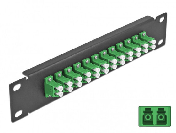 Delock 66766 - Fiber - LC - Black - Green - Metal - Rack mounting - 1U