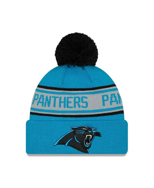 Men's Blue Carolina Panthers Repeat Cuffed Knit Hat with Pom