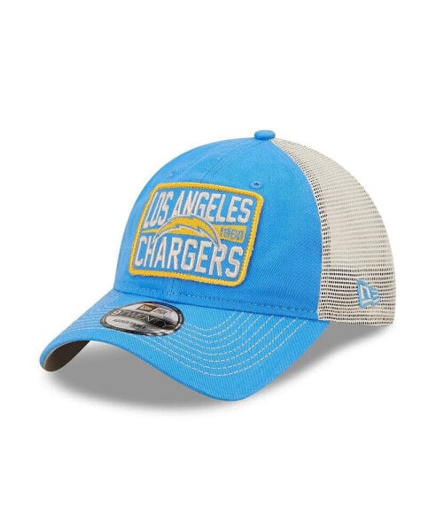 Men's Powder Blue, Natural Los Angeles Chargers Devoted Trucker 9Twenty Snapback Hat