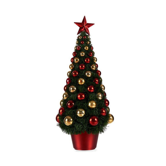 Christmas Tree 21,5 x 51 x 21,5 cm Red Golden Green Plastic polypropylene