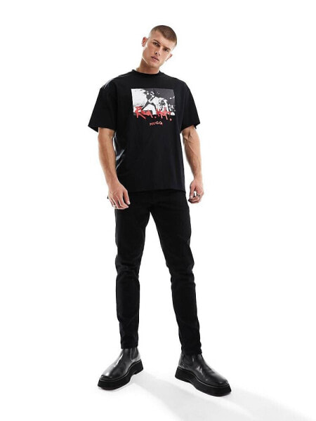 HUGO Domenade oversized fit t-shirt in black 