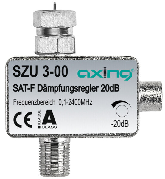 axing SZU 3-00 - 0,0001 - 2,4 GHz - 20 dB - Silber - F-female/F-male - Aluminium