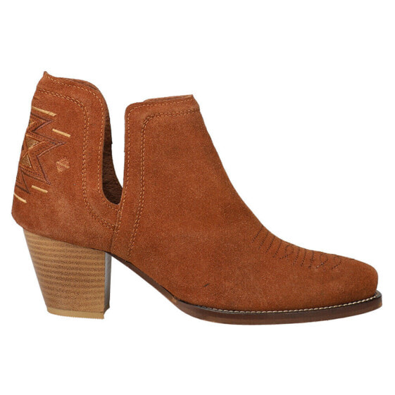 Roper Rowdy Aztec Southwest Embroidered Round Toe Cowboy Booties Womens Brown Ca