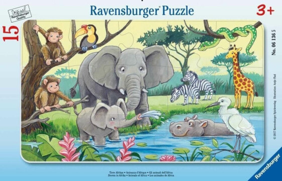 Ravensburger Puzzle 15 Afrykańskie zwierzęta