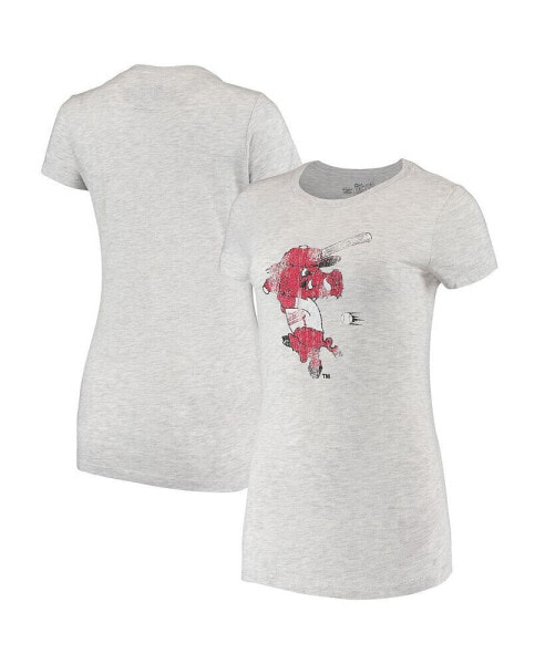 Women's Gray Arkansas Razorbacks Tri-Blend T-shirt