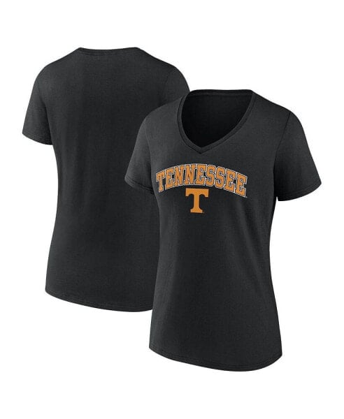 Women's Black Tennessee Volunteers Evergreen Campus V-Neck T-shirt