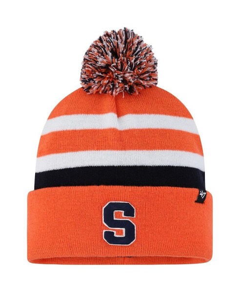 Men's Orange Syracuse Orange State Line Cuffed Knit Hat with Pom