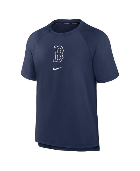 Men's Navy Boston Red Sox Authentic Collection Pregame Raglan Performance T-Shirt