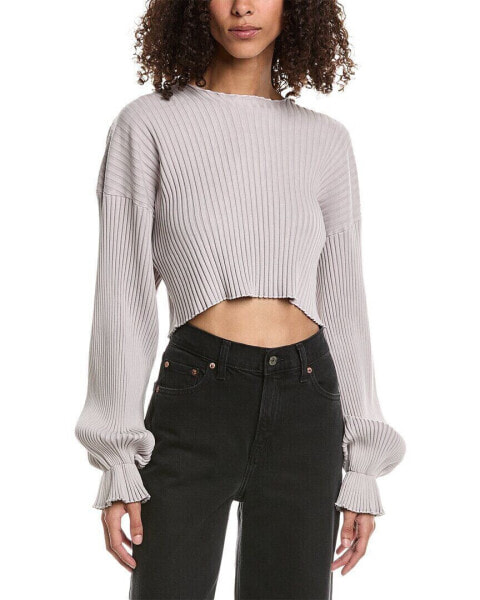 John Elliott Mineral Wash Ginza Rib Cropped Top Women's