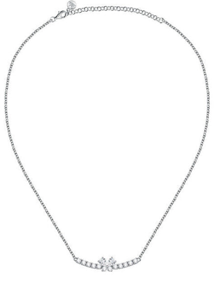 Unique women´s necklace with clear zircons Scintille SAQF06