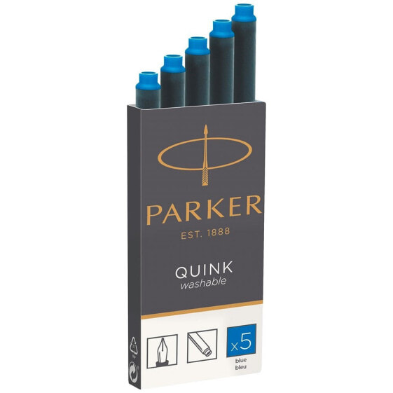 Ручка для Паркера с картриджем Quink Washable 5 штук