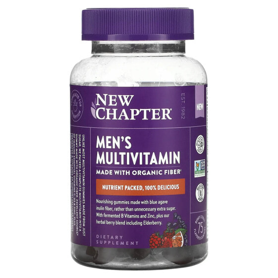 Витаминно-минеральный комплекс New Chapter Мультивитамин для мужчин, Ягодно-цитрусовый, 75 жевательных мишек