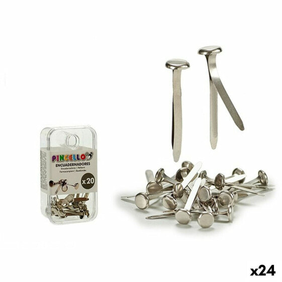 Связывание металлическое Серебристый Pincello Clips 24 штуки