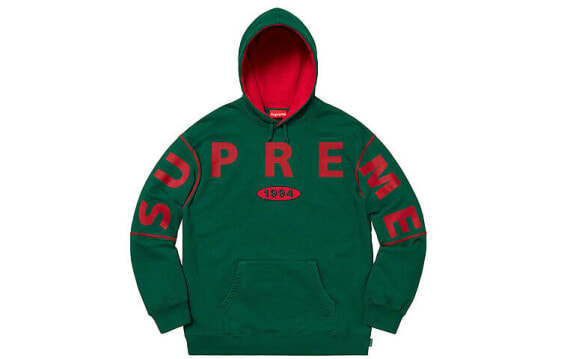 Supreme FW19 Week 1 Spread Logo Hooded Sweatshirt 字母Logo连帽运动卫衣 男女同款 绿色 送礼推荐 / Худи Supreme FW19 Week SUP-FW19-40