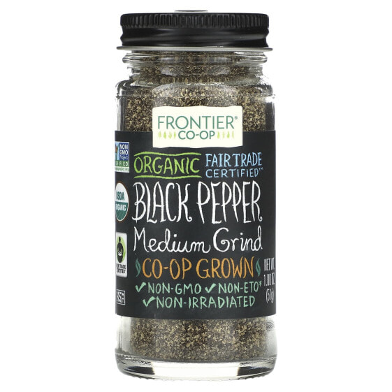 Frontier Co-op, Organic Black Pepper, Medium Grind, 1.80 oz (51 g)