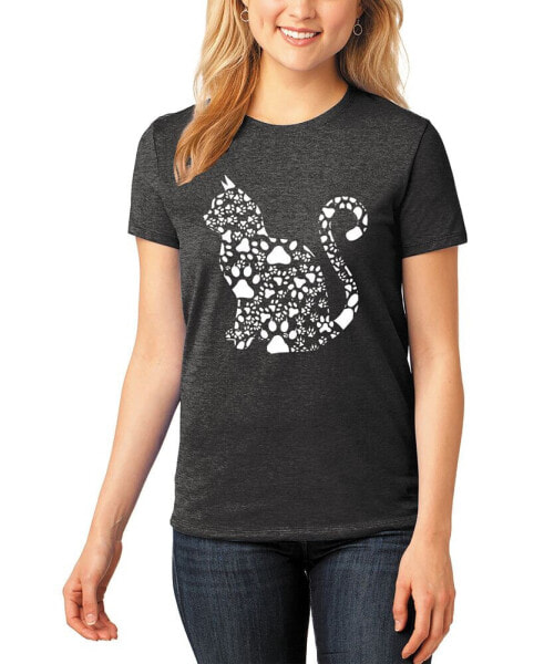 Women's Premium Blend Word Art Cat Paws T-Shirt