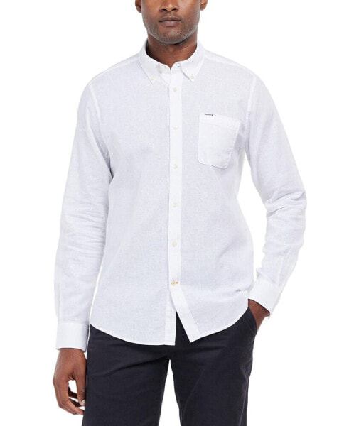 Men's Nelson Tailored-Fit Solid Button-Down Shirt