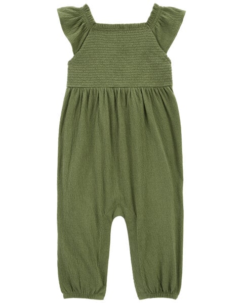 Baby Flutter-Sleeve Jumpsuit 9M