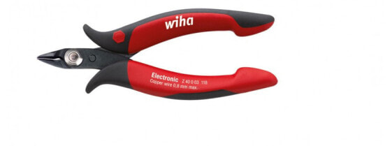 Wiha Z 40 0 03, Diagonal pliers, 0.8 mm, Steel, Black, Red, 128 mm, 52 g