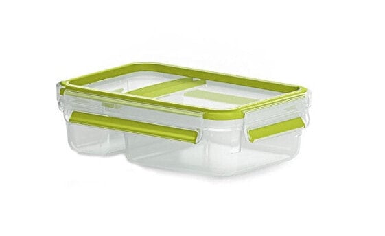 Groupe SEB EMSA 518103 - Lunch container - Adult - Green - Transparent - Polypropylene (PP) - Thermoplastic elastomer (TPE) - Monochromatic - Rectangular