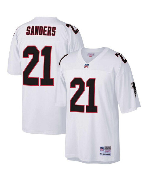 Men's Deion Sanders White Atlanta Falcons Big and Tall 1992 Retired Player Replica Jersey