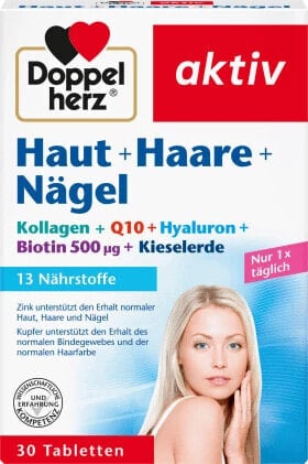 Haut + Haare + Nägel Tabletten (30 Stück), 19,9 g