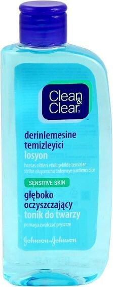 Clean & Clear Sensitive Skin Cleansing Lotion Глубоко очищающий тоник для лица для чувствительной кожи 200 мл