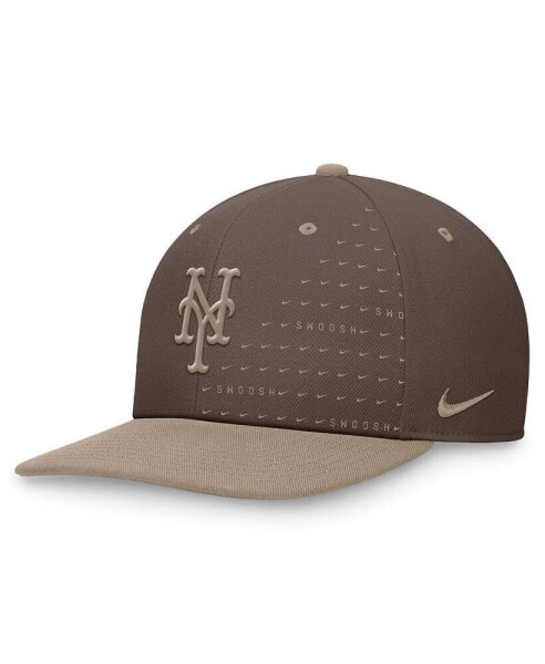 Men's Brown New York Mets Statement Ironstone Pro Performance Snapback Hat