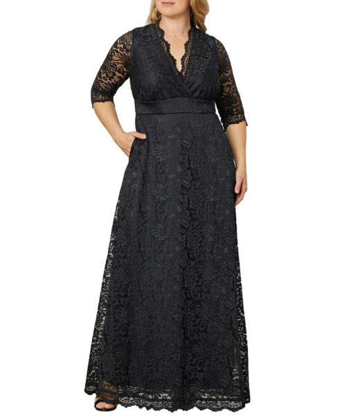 Women's Plus Size Maria Lace Evening Gown