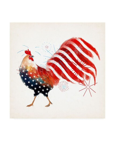 Victoria Borges Rooster Fireworks I Canvas Art - 15" x 20"