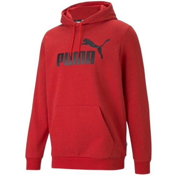 Мужское худи с капюшоном спортивное красное с логотипом Puma ESS Heather Hoodie FL M 586739 11