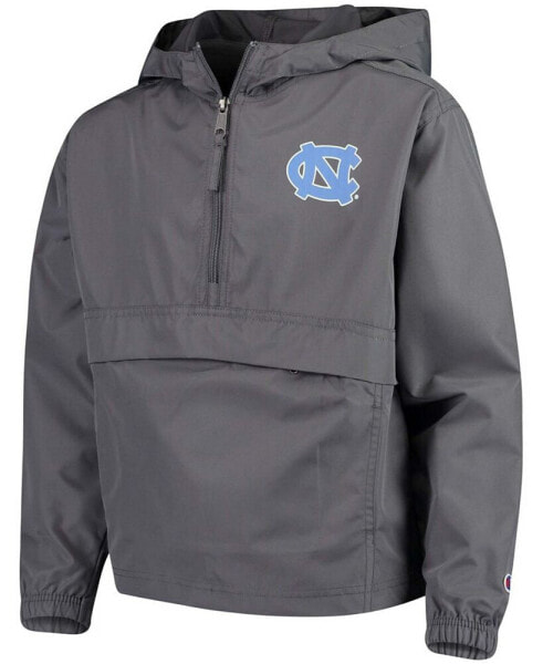 Big Boys Graphite North Carolina Tar Heels Pack Go Windbreaker Jacket