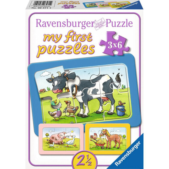 Puzzle Tierfreunde 3x6 Teile