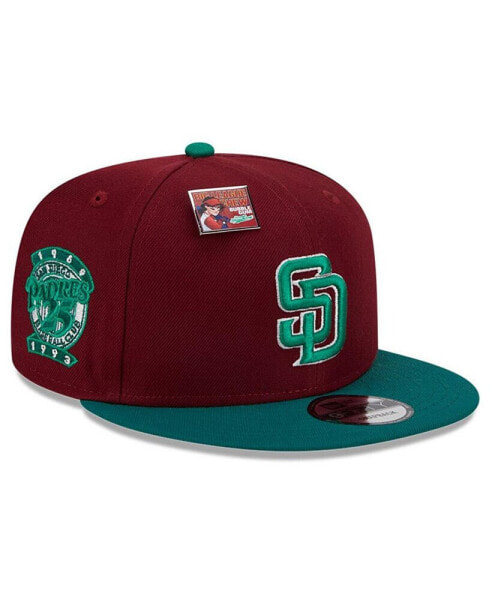 Men's Cardinal/Green San Diego Padres Strawberry Big League Chew Flavor Pack 9FIFTY Snapback Hat