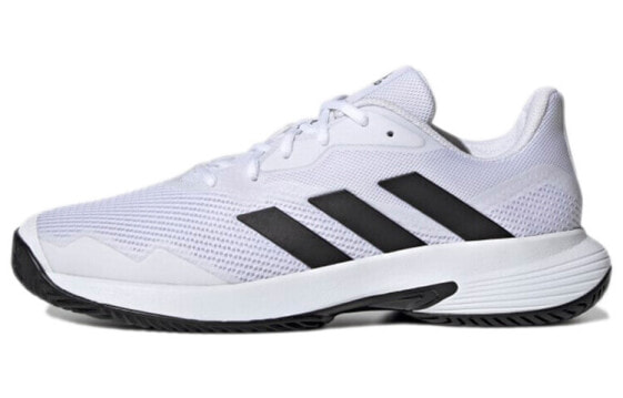 Теннисные кроссовки Adidas Courtjam Control Комфортные и износостойкие Белые с черным GW2984