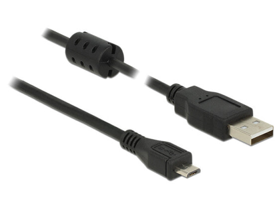 Delock 3m - USB 2.0-A/USB 2.0 Micro-B - 3 m - USB A - Micro-USB B - USB 2.0 - Male/Male - Black