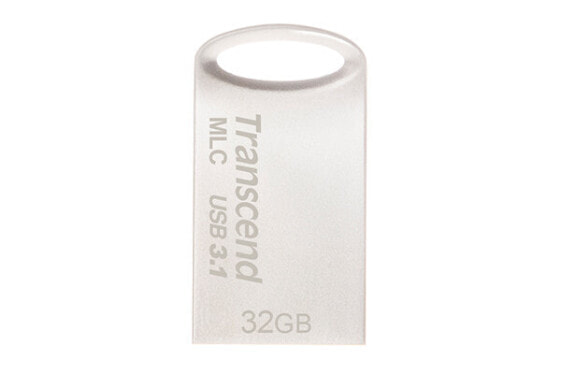 Флеш-накопитель USB Transcend JetFlash 720 32GB - 32 ГБ - USB Type-A - 3.2 Gen 1 (3.1 Gen 1) - откидной - 3.3 г - серебристый