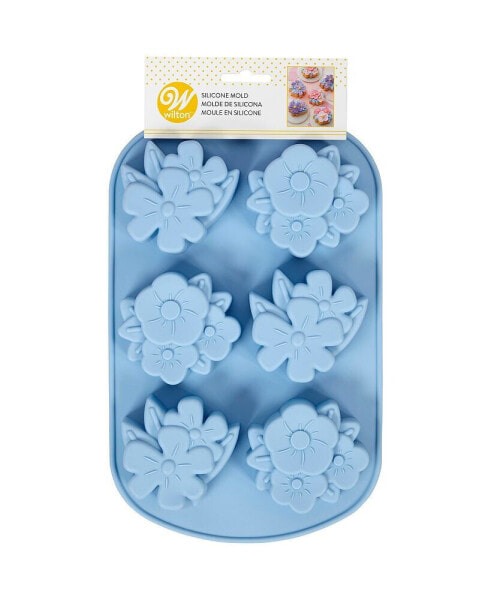 Silicone Mold, Floral Party, 6 Cavity