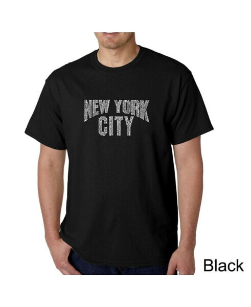 Mens Word Art T-Shirt - New York City Neighborhoods