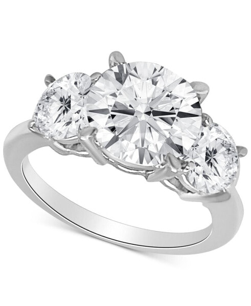 Certified Lab Grown Diamond Three Stone Engagement Ring (4 ct. t.w.) in 14k Gold