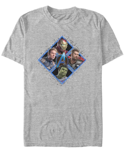 Marvel Men's Avengers Endgame Hero Four Square, Short Sleeve T-shirt